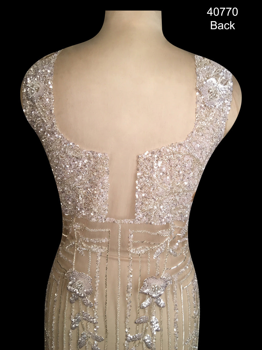 #40770 Sequin Symphony: Hand-Beaded Coupon with a Harmonious Blend of Sequins and Beads