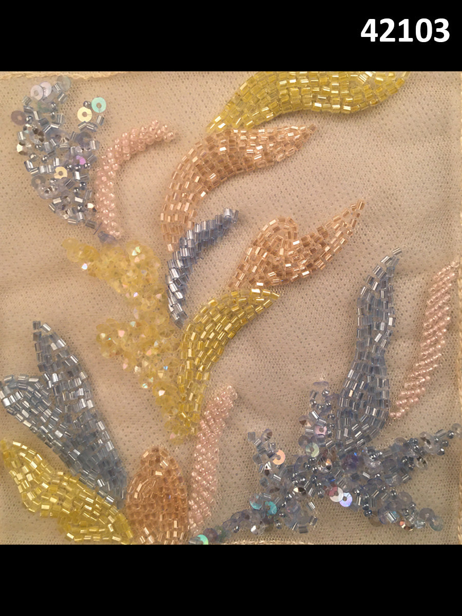 #42103 Whimsical Whispers: Hand-Beaded Fabric Whispering with Enchanting Beads and Sequins