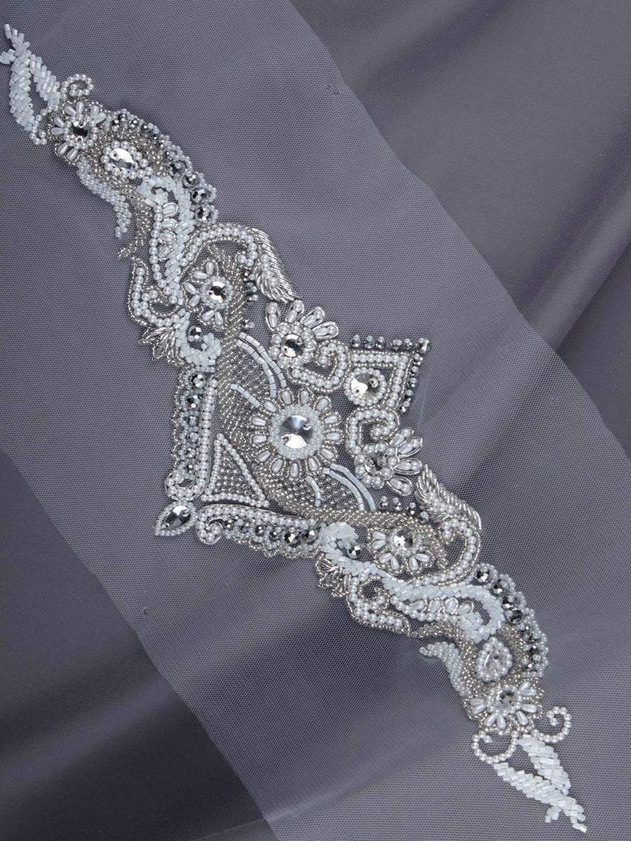 #B0668 Opulent Opulence: Hand-Beaded Belt featuring Beads and Ornate Sequins
