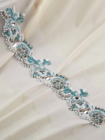 #B0751 Enchanting Embellishments: Hand-Beaded Trim with Beads and Shimmering Sequins