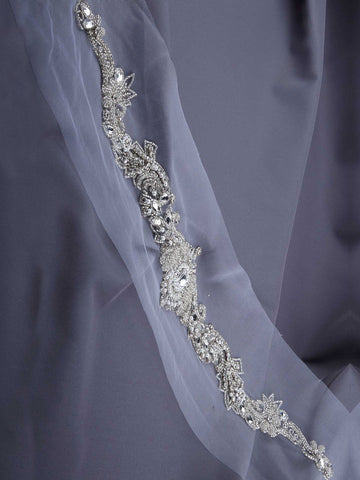 #B0819 Timeless Beauty: Hand-Beaded Belt with Delicate Beads and Sequins