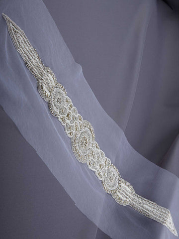 #B0832 Enchanting Whimsy: Handcrafted Beaded Belt featuring Beads and Intricate Sequins