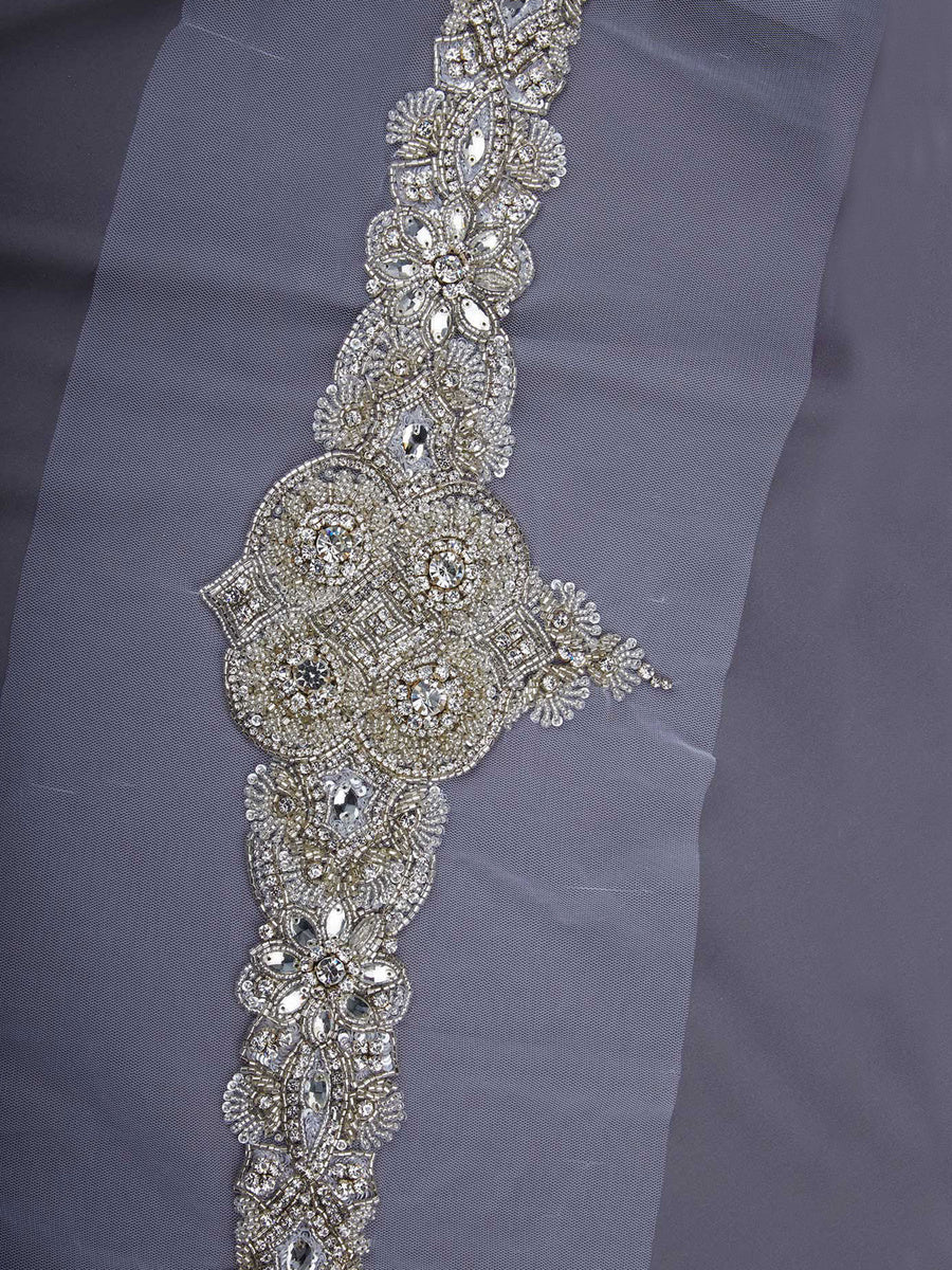 #B0833 Gorgeous Glamour: Hand-Beaded Belt featuring Beads and Glittering Sequins