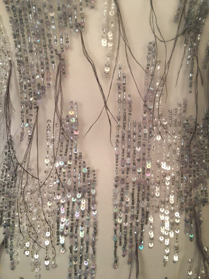 #41699 Dazzling Euphoria: Hand-Beaded Fabric Evoking a Dazzling Euphoria with Brilliant Beads and Sequins