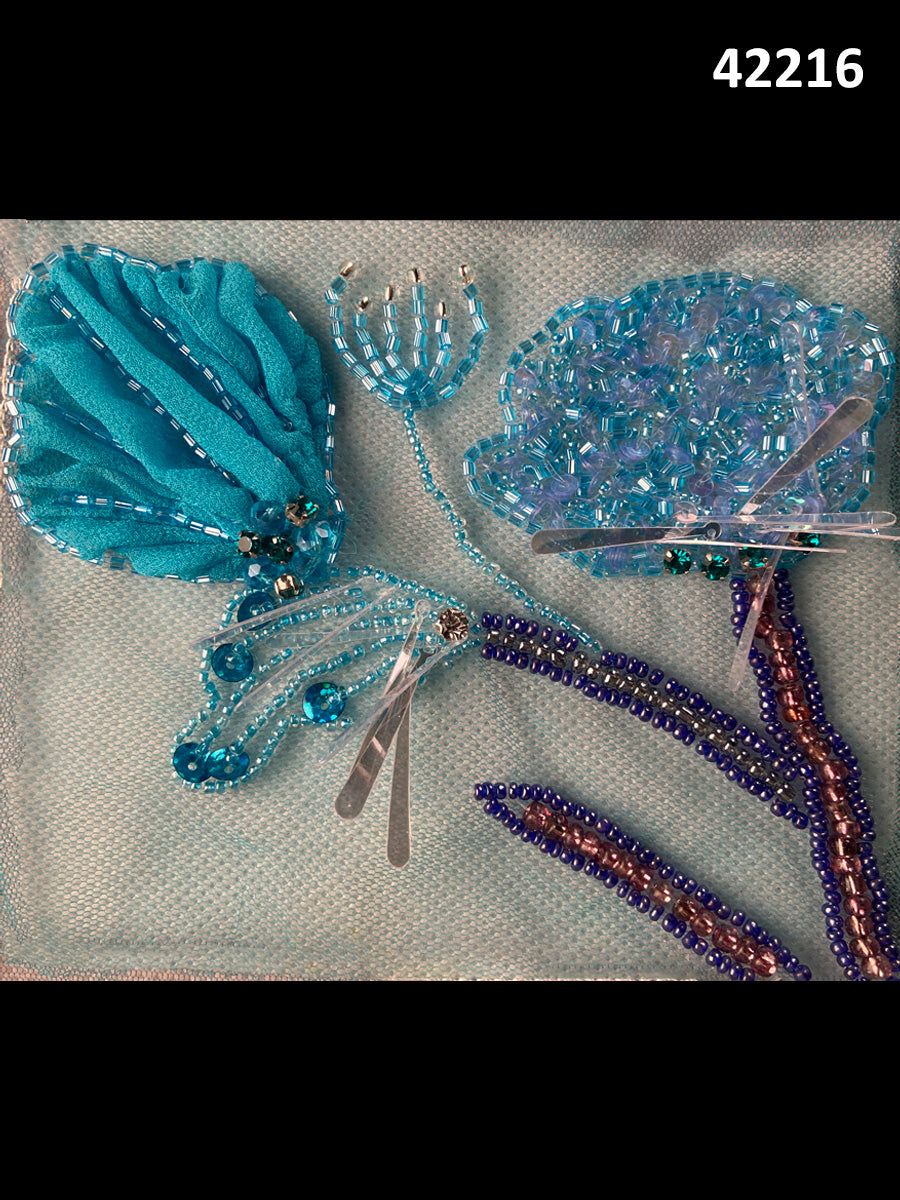 #42216 Luxurious Hand-Beaded Fabric in Floral Design – Adorned with Intricate Rhinestones, Beads, Sequins, and Appliqués for Couture, Bridal, and Statement Fashion