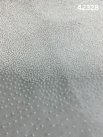 #42328 Ivory Hand-Beaded Fabric with Precision Beads