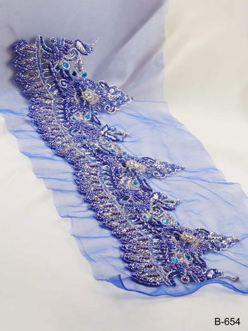 #B0654 Gorgeous Glam: Hand-Beaded Trim featuring Beads and Dazzling Sequins