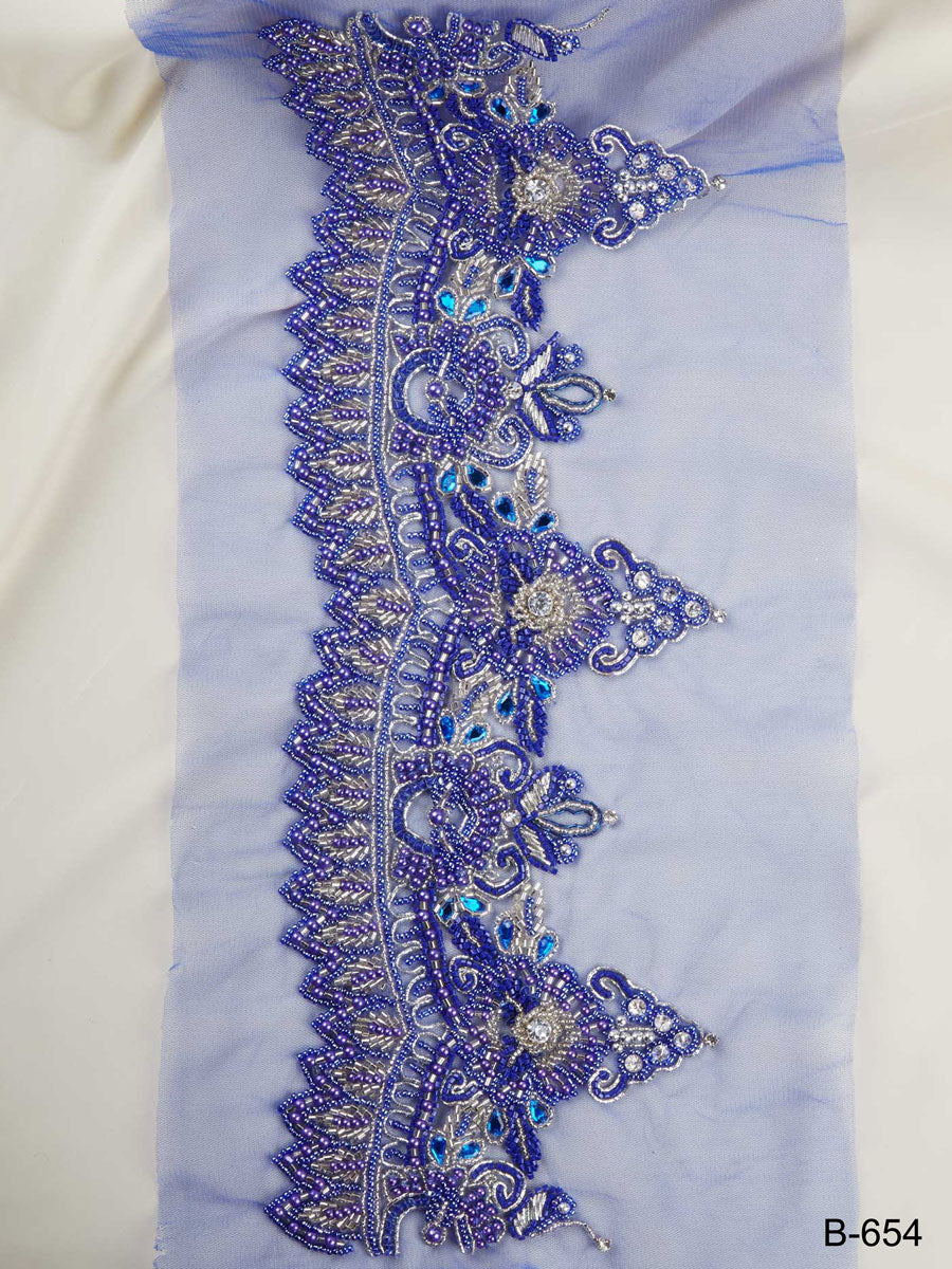 #B0654 Gorgeous Glam: Hand-Beaded Trim featuring Beads and Dazzling Sequins