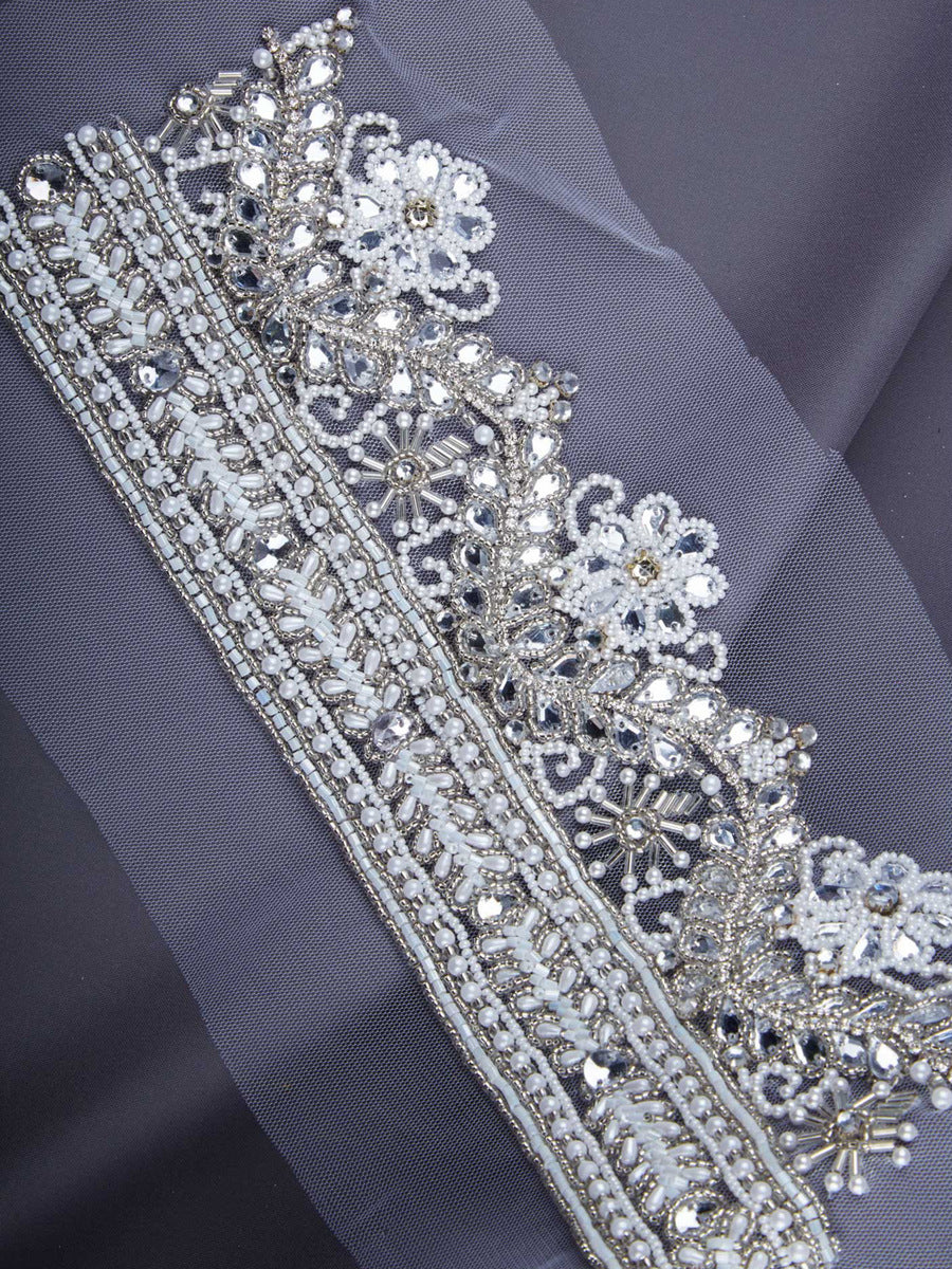 #B0670 Dazzling Details: Handcrafted Beaded Trim with Sequins