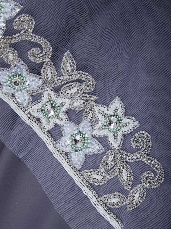 #B0709 Captivating Elegance: Handcrafted Beaded Trim with Intricate Sequins