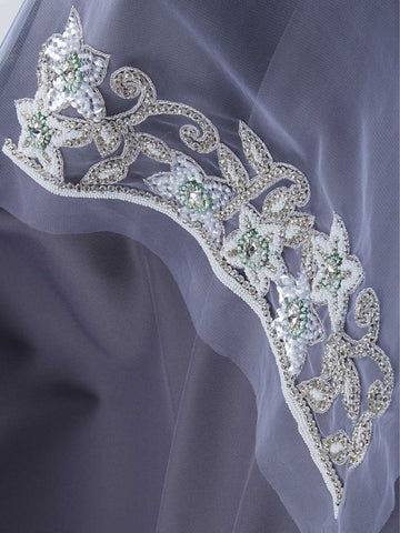 #B0709 Captivating Elegance: Handcrafted Beaded Trim with Intricate Sequins