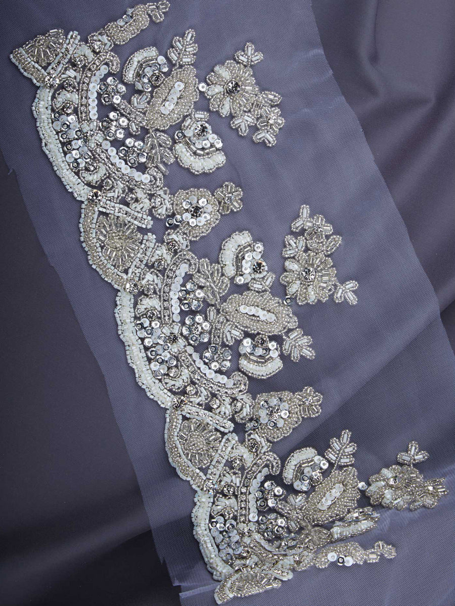 #B0757 Dazzling Details: Handcrafted Beaded Trim with Sequins