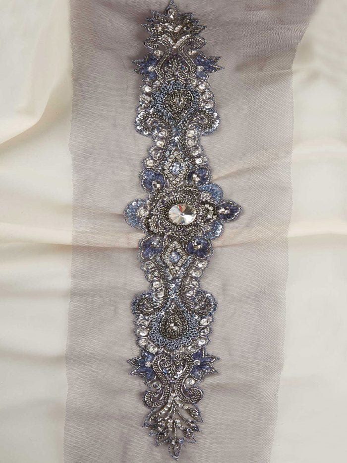 #B0770 Whimsical Sparkle: Handcrafted Beaded Belt with Intricate Sequins