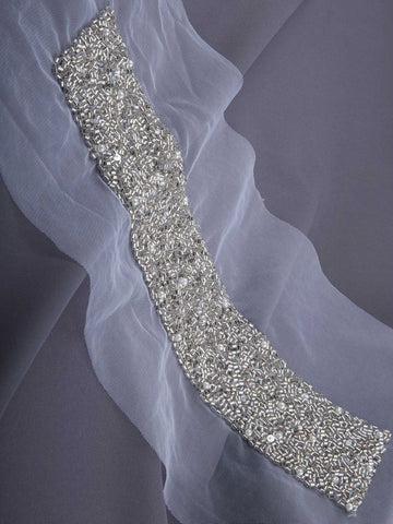 #B0810 Gorgeous Glam: Hand-Beaded Trim featuring Beads and Dazzling Sequins