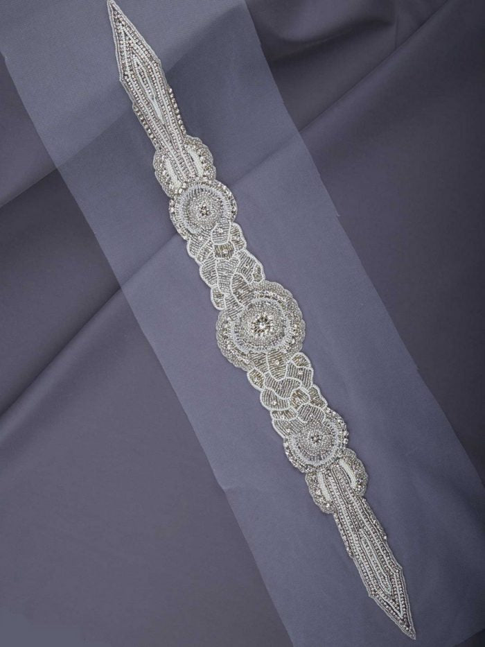 #B0832 Enchanting Whimsy: Handcrafted Beaded Belt featuring Beads and Intricate Sequins