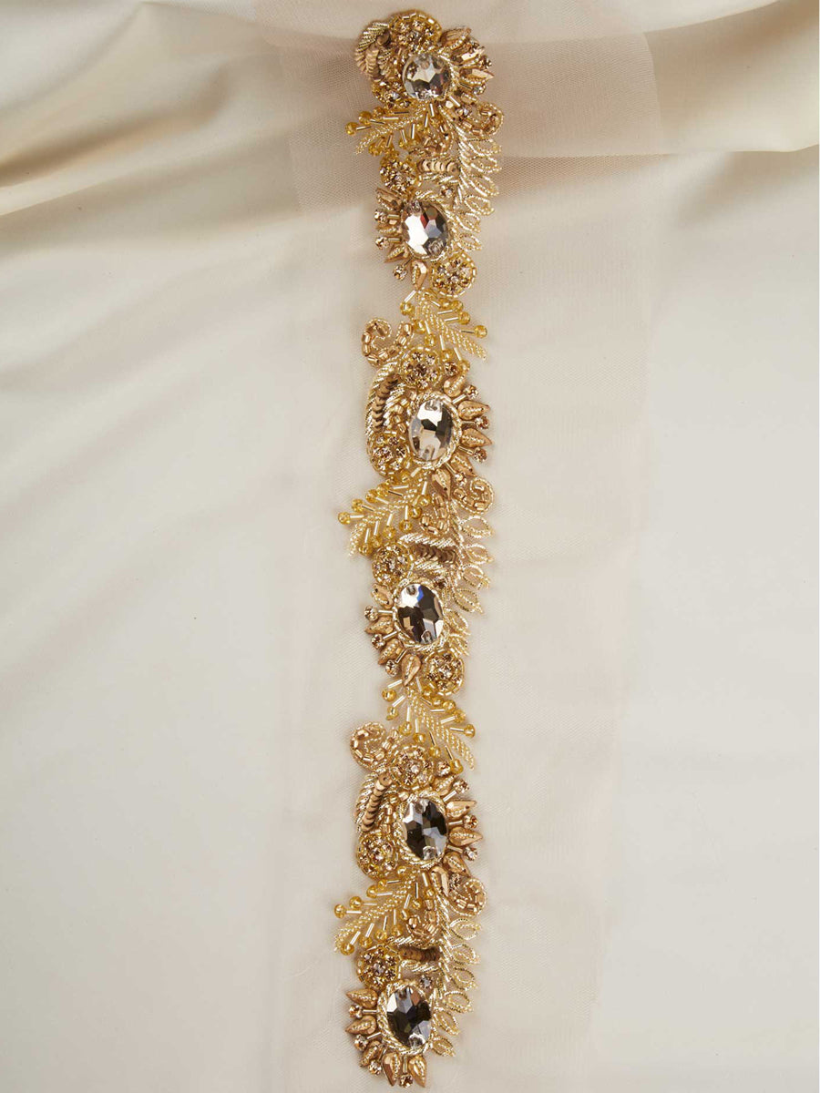 #B0867 Radiant Embellishments: Hand-Beaded Trim with Beads and Glittering Sequins