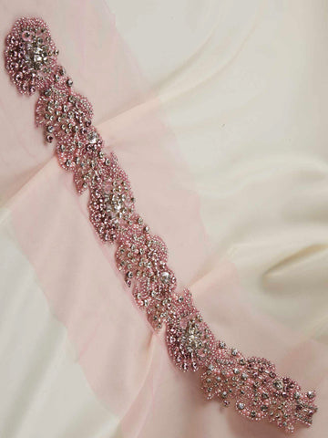 #B0885 Whimsical Glitz: Hand-Beaded Trim featuring Beads and Playful Sequins