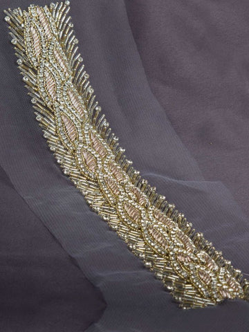 #B0899 Glamorous Embellishments: Hand-Beaded Trim with Beads and Lustrous Sequins