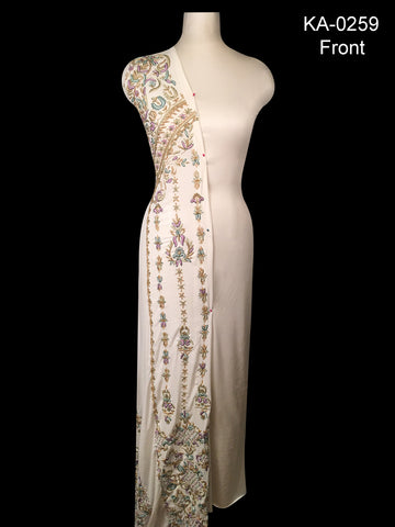 #KA0259 Divine Glamour: Hand-Beaded Kaftan Panel with Dazzling Beads, Sequins, and Fine Threadwork